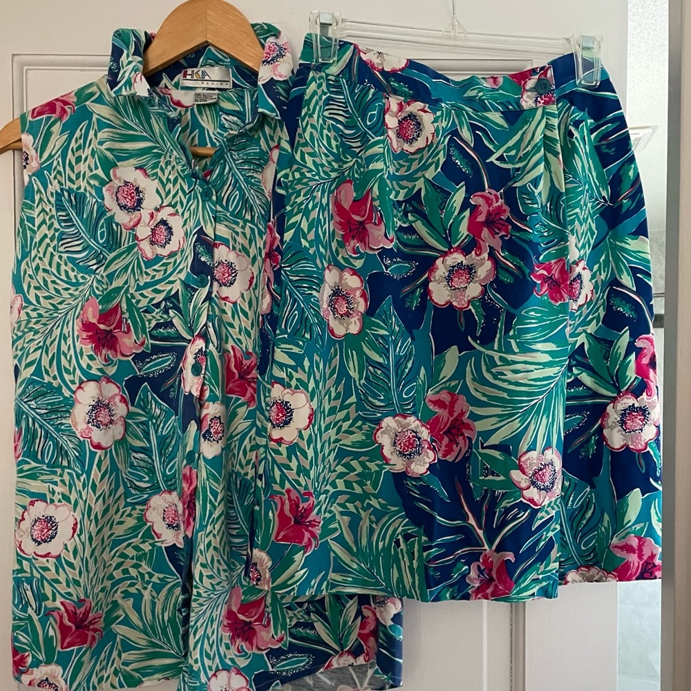 2 piece floral outfit